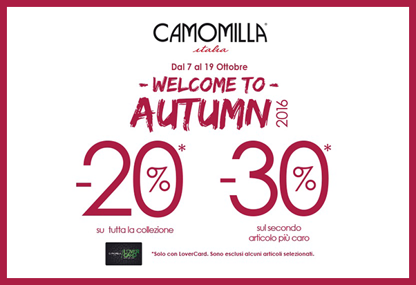 Extra sconti da Camomilla Italia