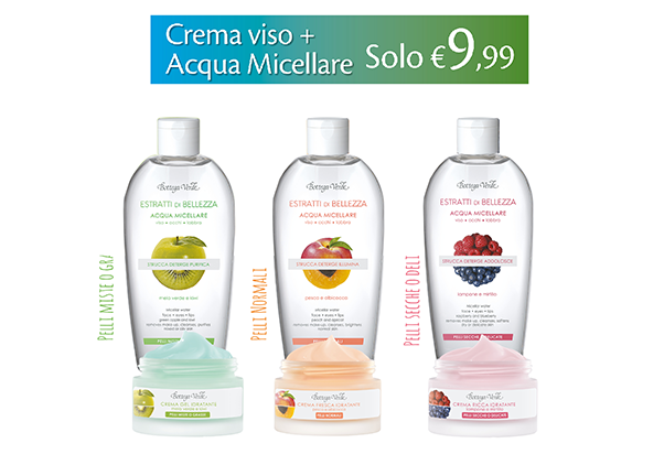 Bottega Verde: trattamenti viso in promozione.