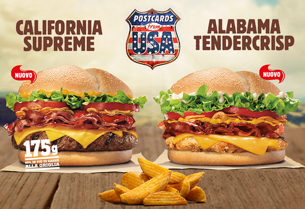 Burger King: postcards from USA!