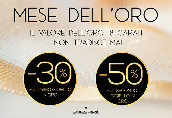 Promozioni gioielli in oro da Blue Spirit
